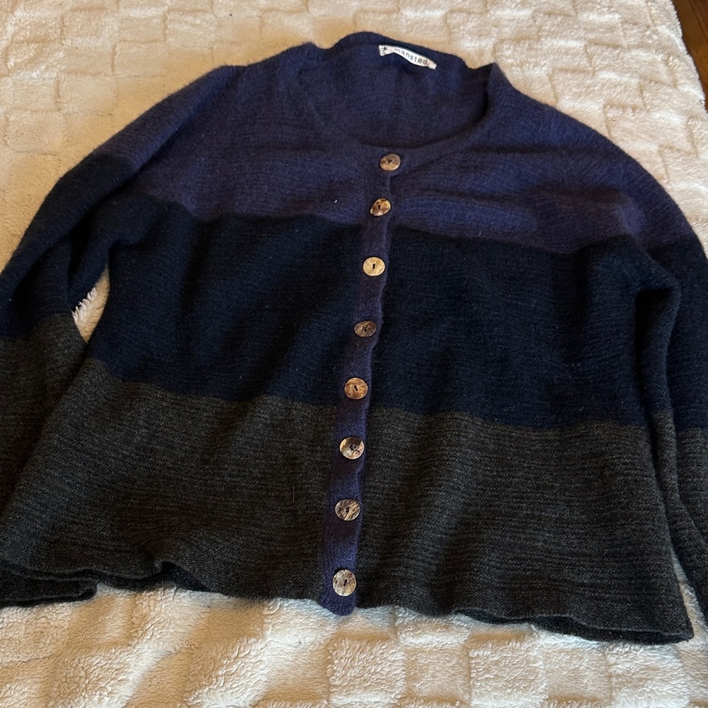 Anthropologie Blue and Gray Cardigan